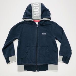 BOSS Hugo Boss Hooded Zipper Sweatshirt • Boy Sz 6